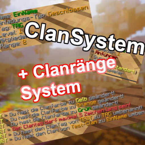 ✩GUI based ClanSystem with custom clan ranks✩