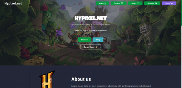 Minecraft Website Template (MODERN, RESPONSIVE, SMOOTH)