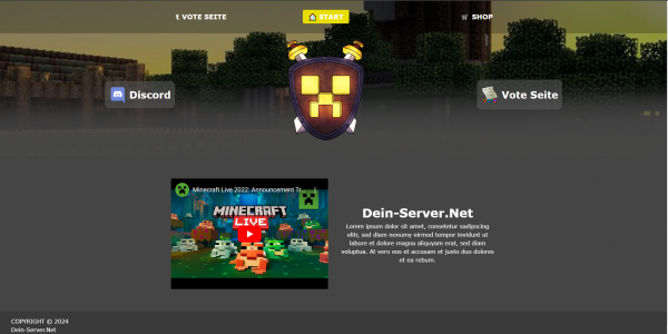 Minecraft Homepage - Responsive