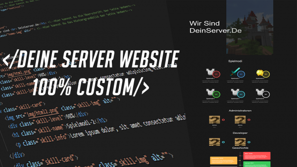 Server Website 100% Customizable